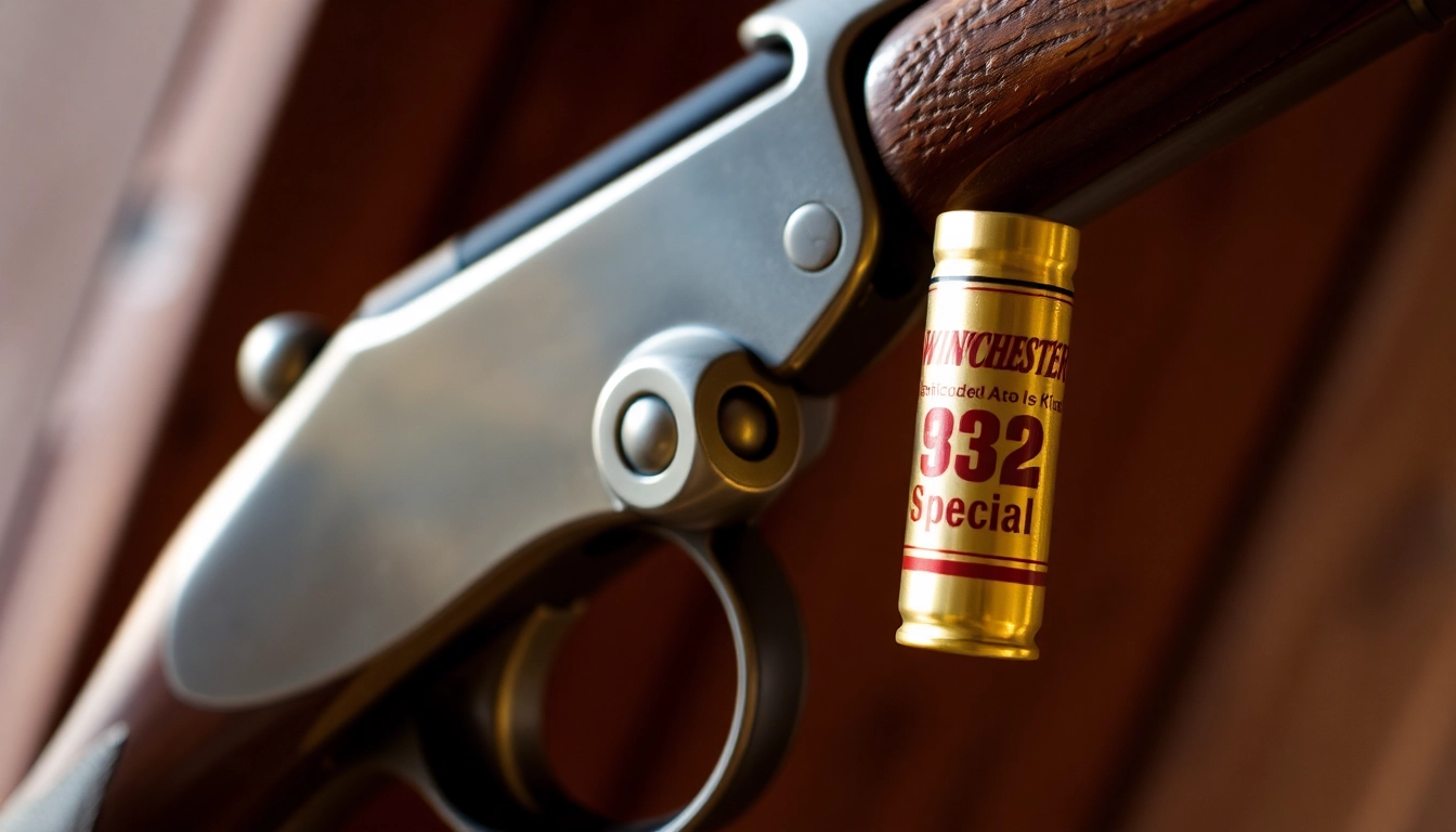 The classic 32WIN rifle with a .32 Winchester Special cartridge, emphasizing craftsmanship and heritage.