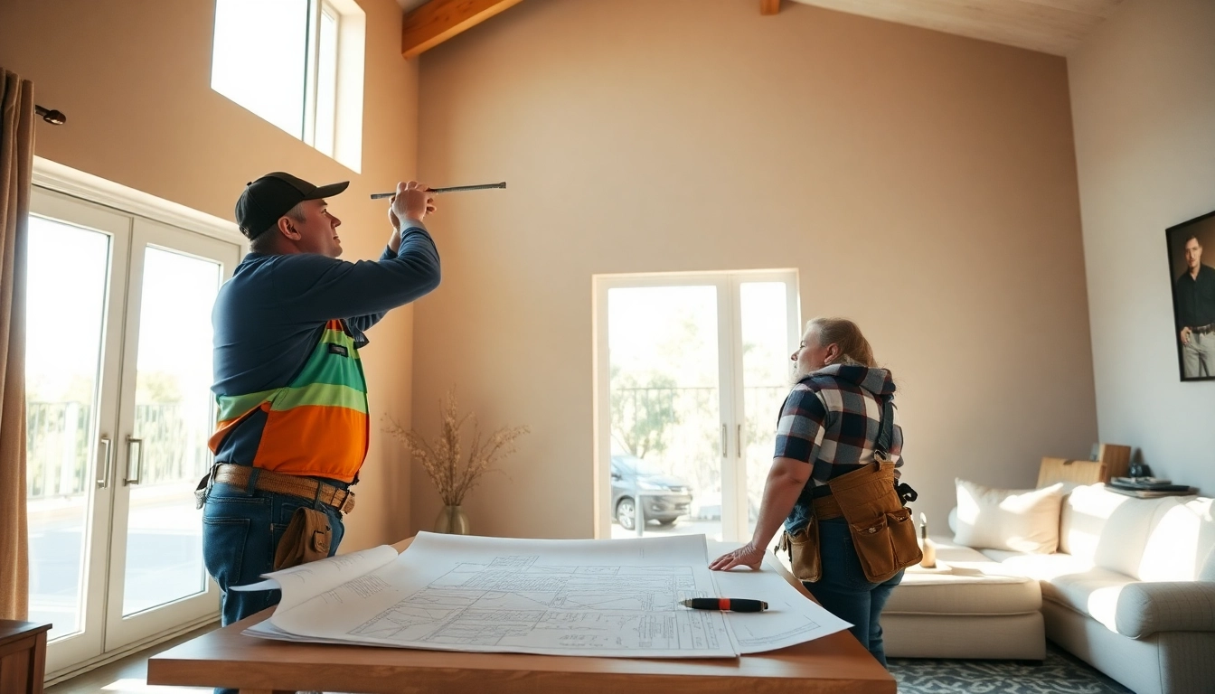 Window Installers Near Me measuring a large bay window for precise fit.