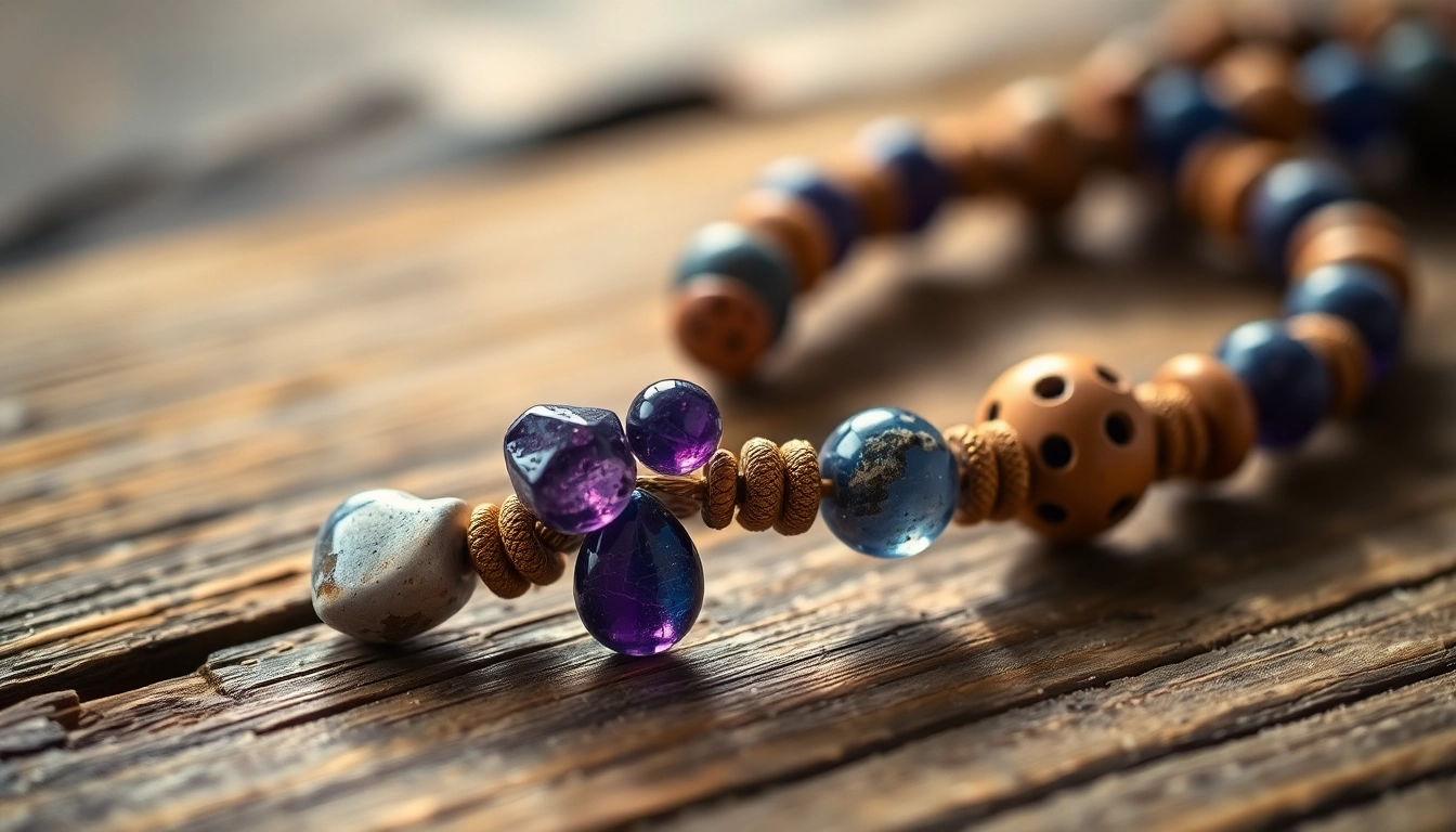 Elegant bransoletka z kamieniami naturalnymi featuring colorful stones like ametyst and turkus,