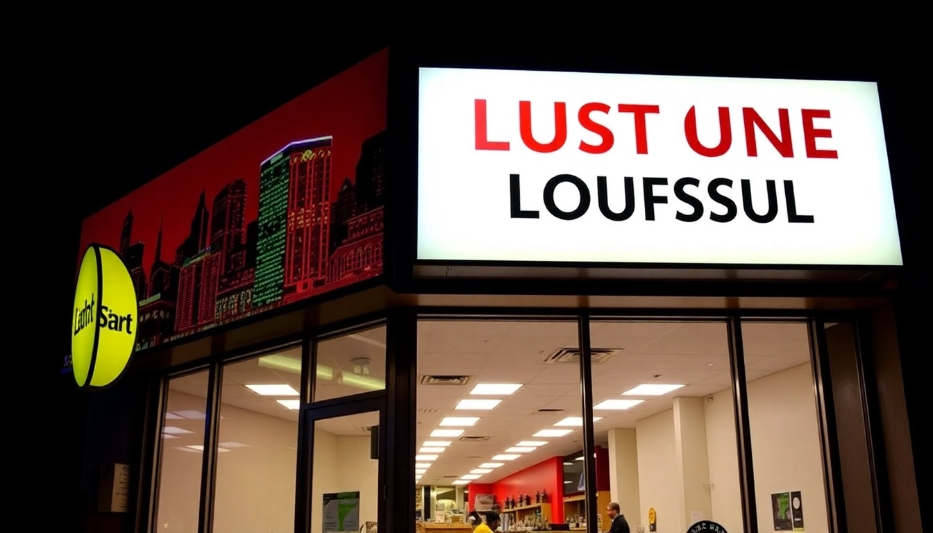 Expert sign company in Louisville creating custom illuminated storefront signs for businesses