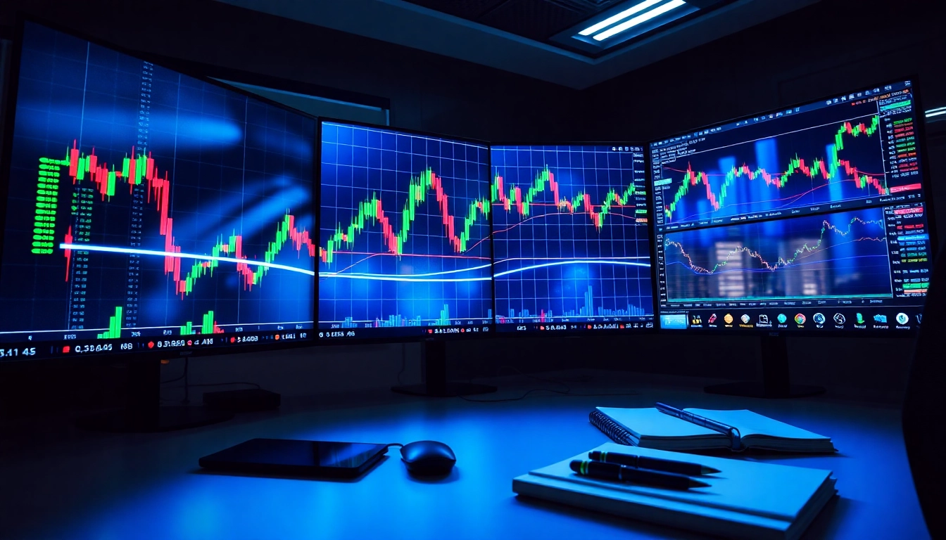 Trading view platform showcasing live market charts and data analysis for traders