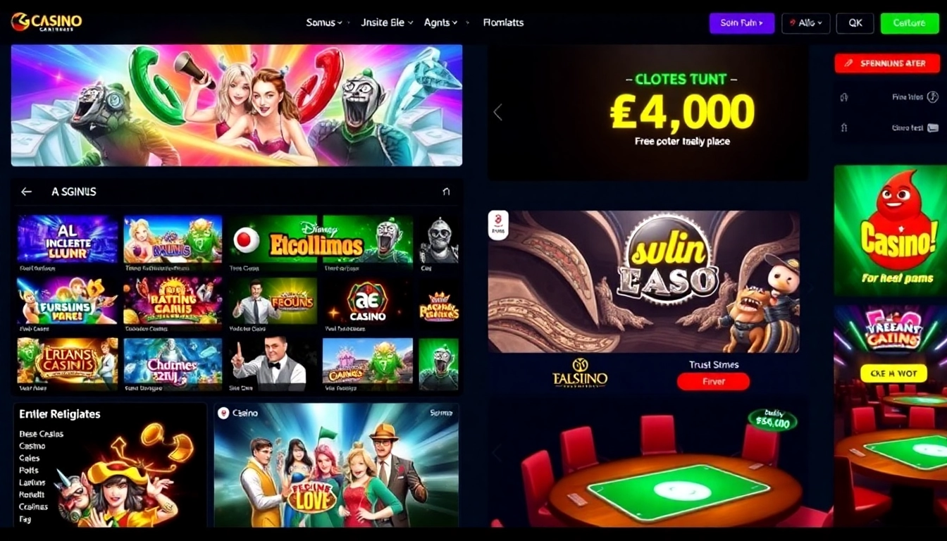 Modern digital illustration of the best casino siteleri featuring live casino games and vibrant
